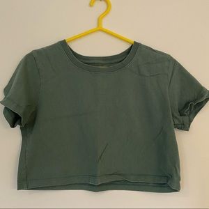 Teal crop top